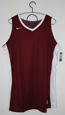 NWT Nike Women's Deep Maroon Red Team Fastbreak SLVLS Basketball Jersey sz 3XLT