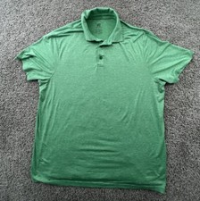 Champion Athletic Knit Polo Shirt Men's Size XL Short Sleeve Green