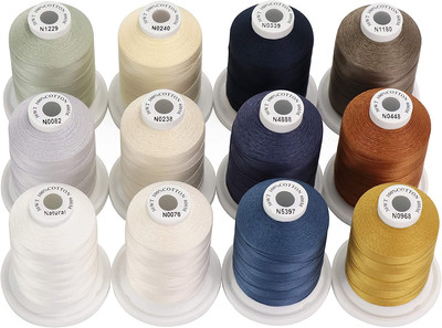 - 18 Options - Multi-Purpose 100% Mercerized Cotton Threads 50S/3 600M(660Y) Eac