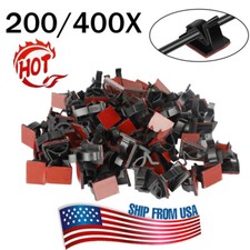 200/400X Cable Clips Self-Adhesive Cord Wire Holder Management Organizer Clamp
