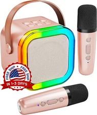 M quina De Karaoke, Con 2 Micr fonos Inal mbricos, Altavoz Port til Bluetooth PA