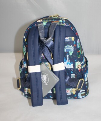 Loungefly Never Used Navy  Main Street Railway Mini Backpack Brand New Disney Park Loungefly Main Street Railway Dapper  main image 3