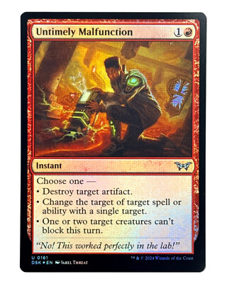 MTG | Untimely Malfunction | Duskmourn: House of Horror | Foil | NM | EN