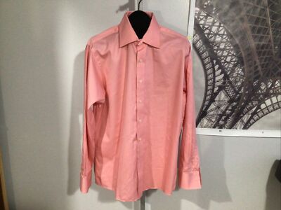 michael kors pink dress shirt Michael Kors Pink Long Sleeve Button Down Cotton Dress Shirt L 16-16.5 /34