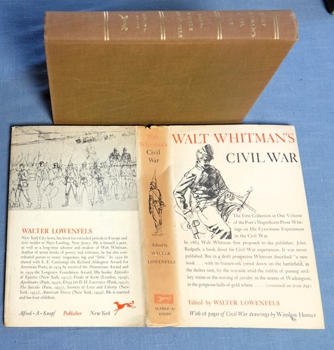 WALT WHITMAN'S CIVIL WAR EDITED BY WALTER LOWENFELS 1960 HC/DJ 1st. Ed - Picture 1 of 6