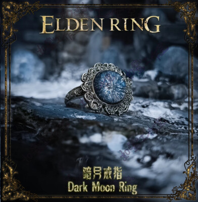 Spiel Elden Ring Ranni Dark Moon Ring Eheringe Handgefertigtes 1:1 Sammlerstücke