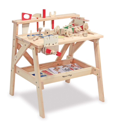 melissa & doug solid wood project workbench play building