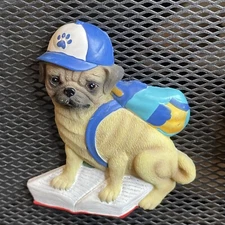 Book Bag PUG Willabee & Ward 3D Fridge Magnet W&W MBI Dog Reading Librarian CUTE