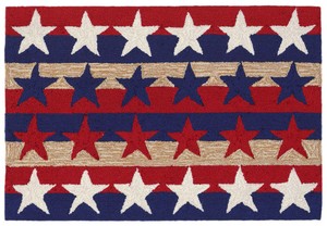 Americana Picnic All-Stars Flag Area Rug- Imported/Outdoor ...
