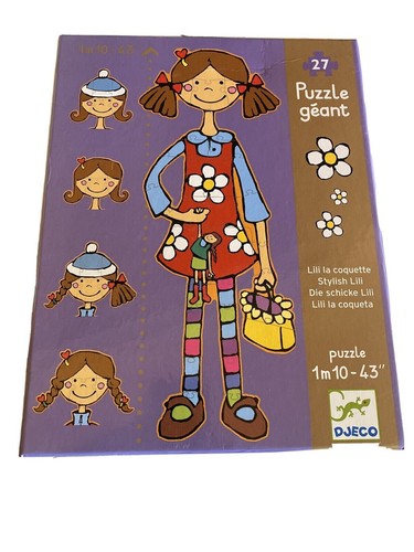 Djeco Puzzle Gigante 27 Pezzi Elegante Lili per Età 4+ - Foto 1 di 11