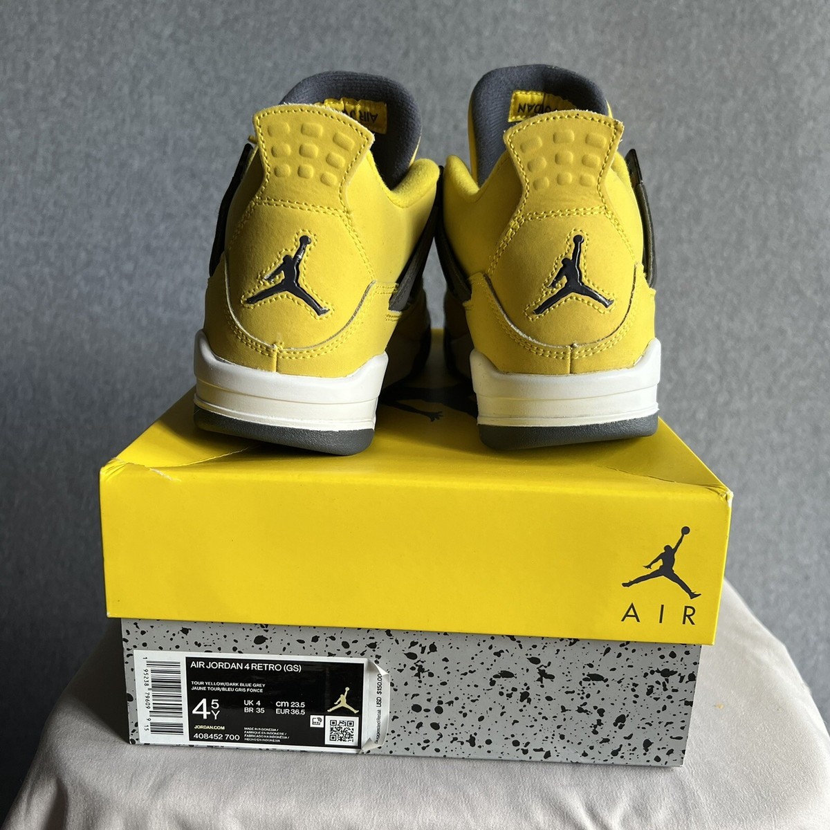 Nike Air Jordan 4 Retro Shoes Lightning Tour Yellow Size 4.5 Nike Air Jordan 4 Retro Shoes Lightning Tour Yellow Size 4.5