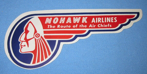 Mohawk Airlines ~ Vintage Etikett/Aufkleber ~ Die Route der Luftführer - Bild 1 von 4