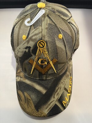 MASONIC CAP CAMOUFLAGE WITH GOLD SQUARE 
