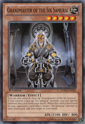 Grandmaster of the Six Samurai X 1 1st Mint YUGIOH Cards SDWA