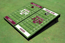 Texas A M Alternating Football Field Custom Cornhole Board