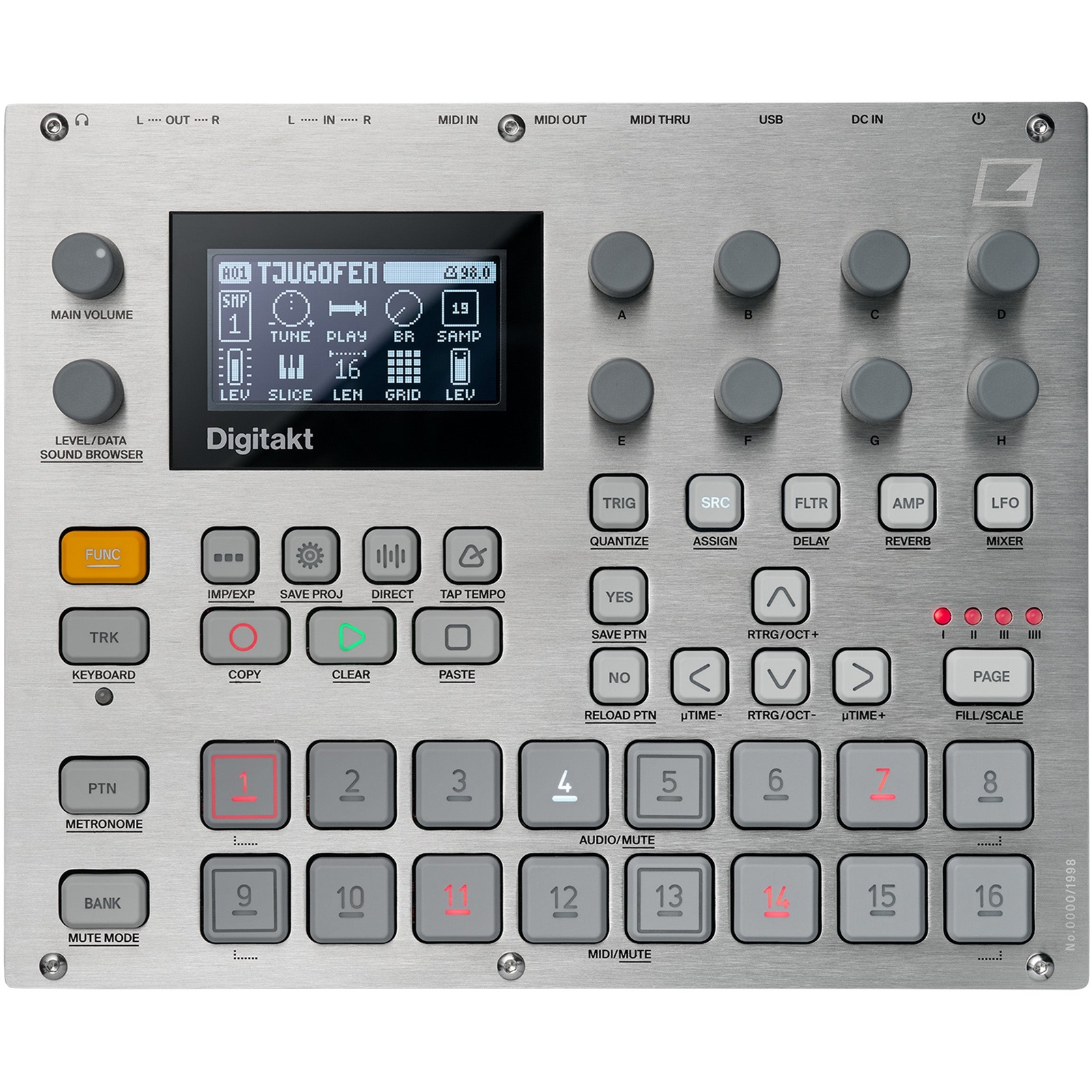 Драм-машина для сэмплирования 8 дорожек Elektron Digitakt E25 Edition