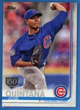 2019 Topps Series 1 150th Anniversary Gold Stamp #105 Jose Quintana Chicago Cubs