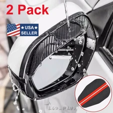 2 Pack Carbon Fiber Car Rear View Side Mirror Rain Board Eyebrow Guard Sun Visor