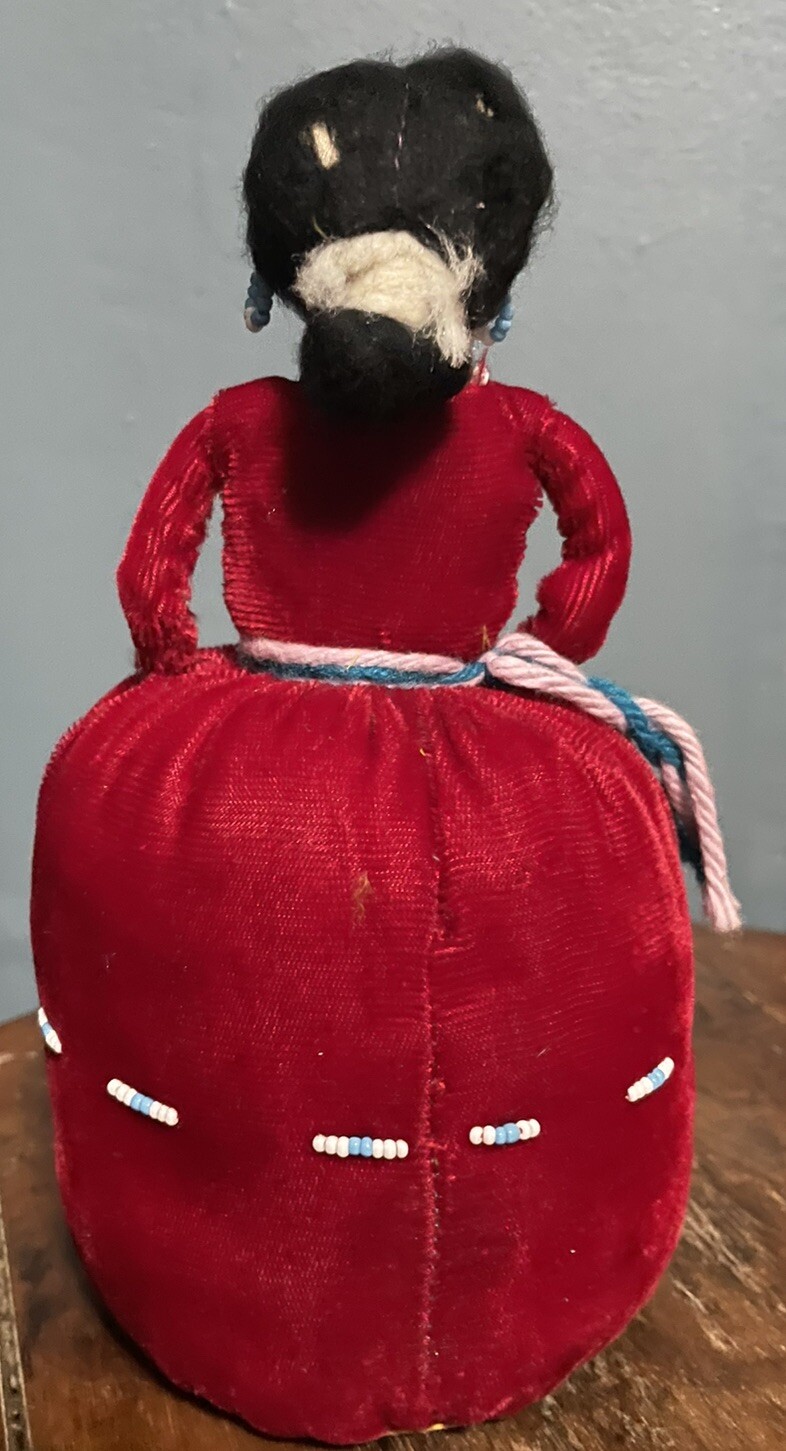 Antique Pin Cushion Handmade Navajo Doll For Pins Native American Beads