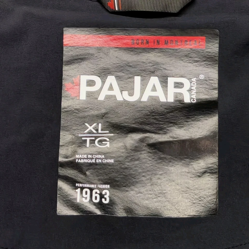 Chaqueta de lluvia con capucha Pajar Spencer precio de venta sugerido por el fabricante $329 Gorpcore negra embalable talla XL Foto 4 de 4