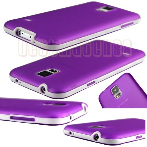 for samsung galaxy S5 colored transparent back case cover w/ bumper - Picture 2 of 12