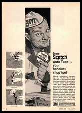 1966 3M Scotch Brand Auto Tape No. 81 For Splicing Wrapping Harnessing Print Ad