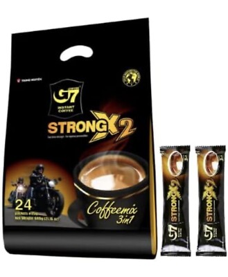 Trung Nguyen G7 instant 3in1 strong x2 coffee 24 sticks x 25 gram