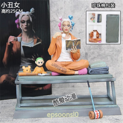 Suicide Squad Baby Joker Harley Quinn Figure Sit Scene Statue Model Toy New 11''