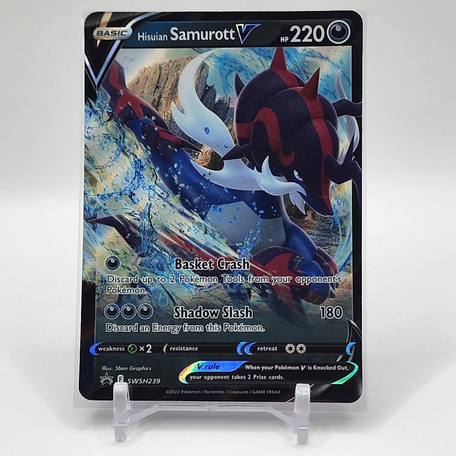 samurott v pokemon card value Hisuian GG51/GG70 GGV (SWSH Crown Zenith GG) + TitanCards Toploader Toys When your Pokmon VSTAR is Knocked Out Pokemon Trading Card Game Sword