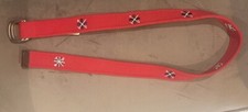 Lands End Belt Boys Rich Red Cross Medium