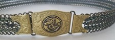 Rare Martin Birmingham Pat 25919 Buckle W Anchor  Spring - Rope Belt Circa 1949