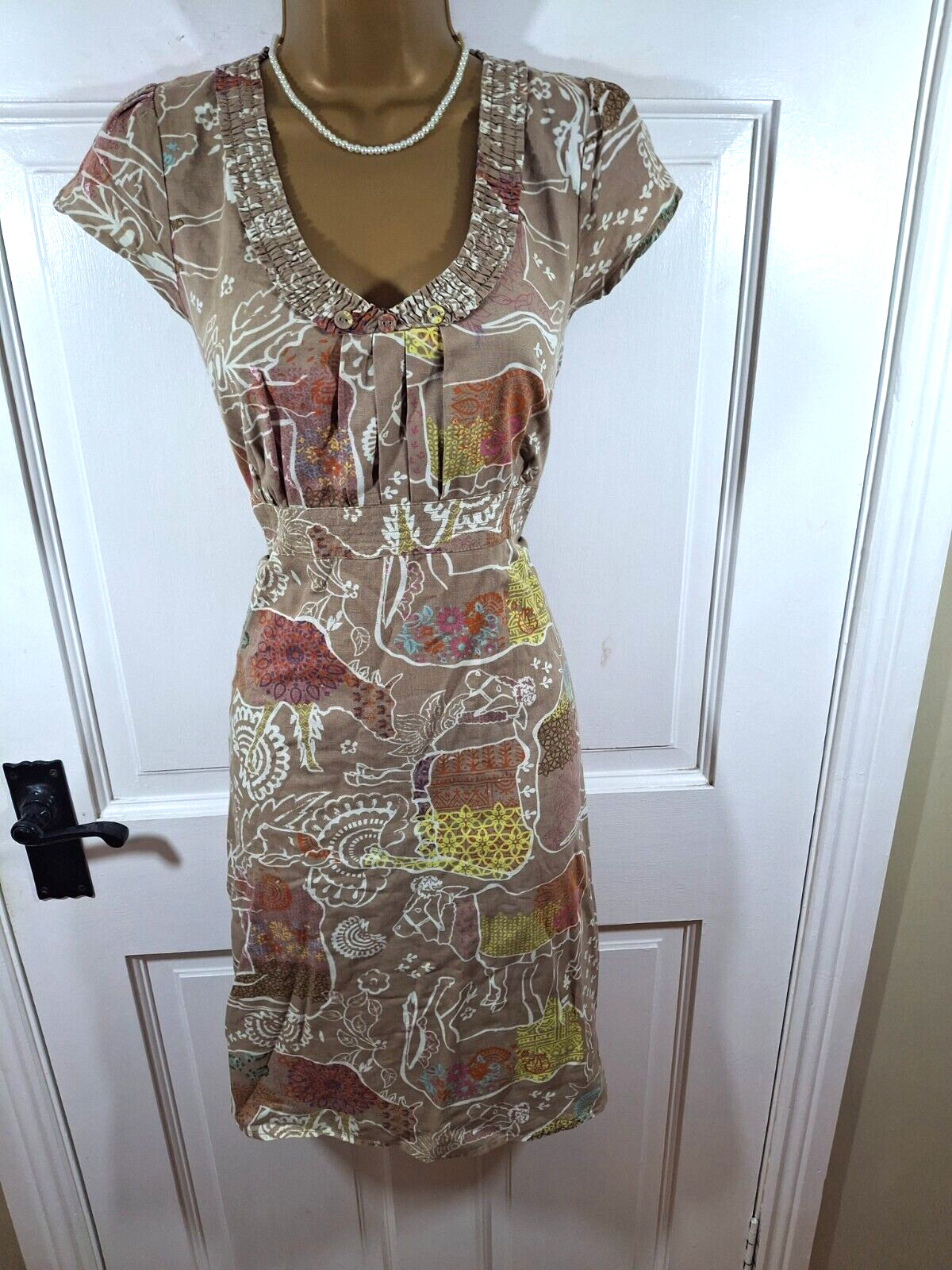 White Stuff Multicoloured Patterned Linen Cotton … - image 1