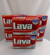 6 Pack LAVA Bars Soap 5.75 Oz Heavy Duty W/Pumice - Hand Cleaner Grease Dirt 