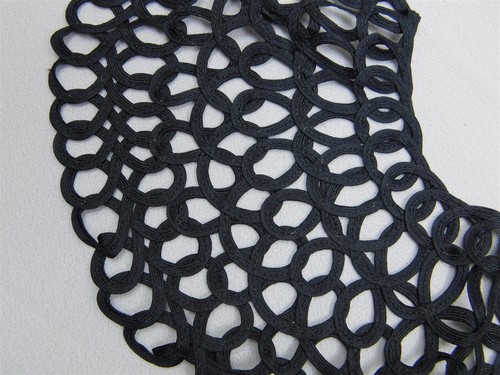 Vintage Black Ric Rac Dress Collar Trim Victorian - Picture 3 of 9