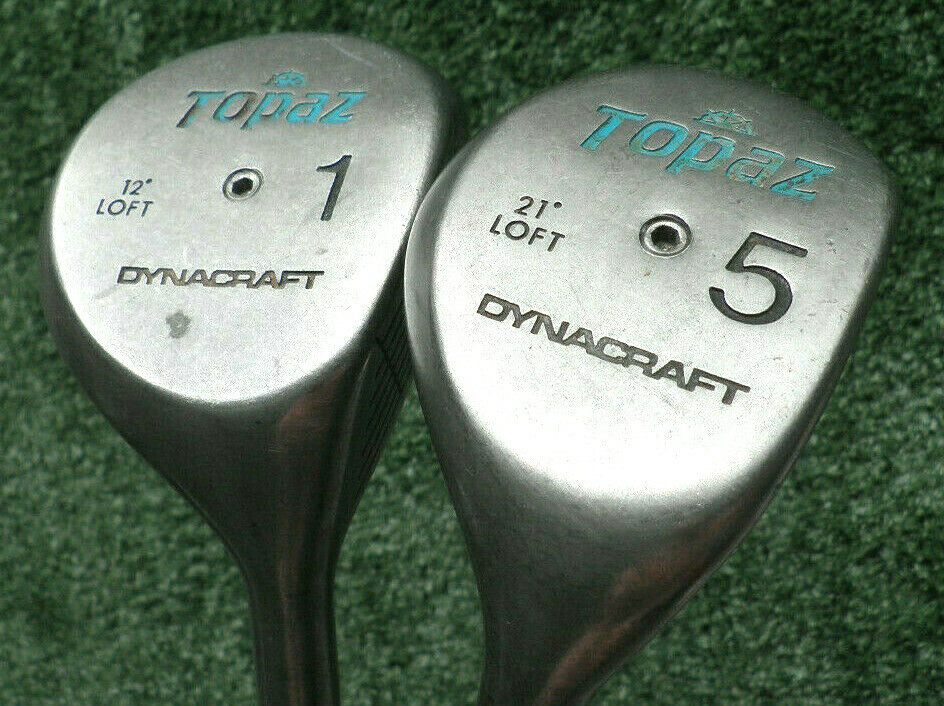 DYNACRAFT TOPAZ 1 & 5 WOOD DRIVER FAIRWAY GOLF CLUB SET RH BORON