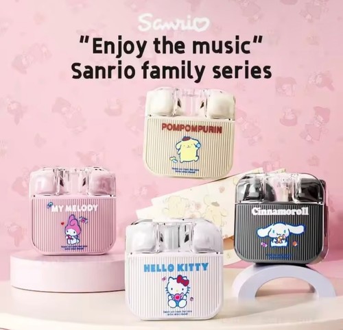 Sanrio Hello Kitty & Friends "Enjoy the Music" Słuchawki douszne Bluetooth Słodkie - Zdjęcie 2 z 10