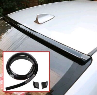 Für Mercedes C E Klasse Heck Dach / Kofferraum Spoiler Glanz Schwarz Lack Sport
