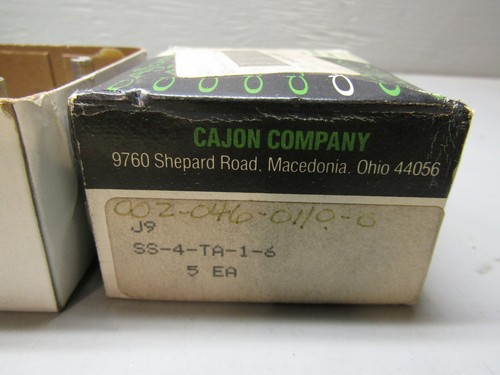 Cajon SS-4-TA-1-6 Tube Adapter Lot of 5 - Picture 2 of 2