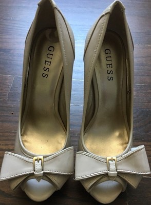 guess beige heels