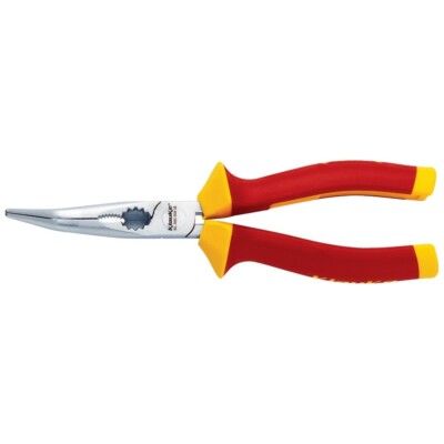 KLAUKE KL055205IS VDE long-nose pliers, bent, 205 mm, 1000V Insulated