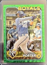 2024 Topps Series 2 Logan Porter Green Ice Parallel /499 SP RC Royals #666