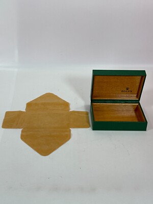 Cassa Scatola Orologio ROLEX ORIGINALE VINTAGE 10.00.01 Pelle Legno Verde 250 - Foto 8