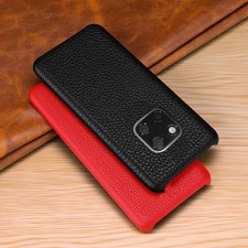 For Huawei Mate 20 Lite Pro X RS Real Leather Grain lychee back Protective Cover