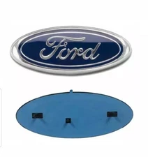 2004-2016 Ford 9" x 3.5" BLUE OVAL CHROME LOGO Emblem Fits: Grille & Tailgate