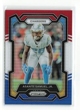 ASANTE SAMUEL JR. #152 2023 PANINI PRIZM CHARGERS RED WHITE BLUE