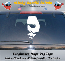 Halloween Michael Myers Mask vinyl decal sticker