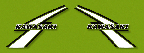 Kit Autocollant Moto Vintage Kawasaki KX 125 A3 1976 Décoration Réservoir