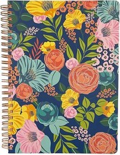 Steel Mill  Co Cute Floral Mini Spiral Notebook, 8.25' x 6.25' Journal with Dur