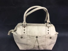 BANDOLINO Light Tan Double Handled Soft Suede Like Purse