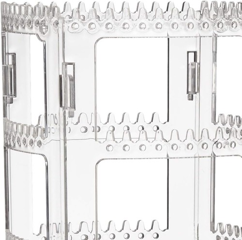 Sooyee 360 Rotating Earring Holder and Jewelry Organizer, 4 Tiers Clear - Picture 2 of 6